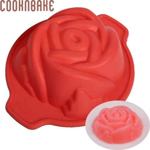 COOKNBAKE rose silicone mold for cake flower small cakes bread pastry baking mousse cake bakeware pudding form DIY birthday