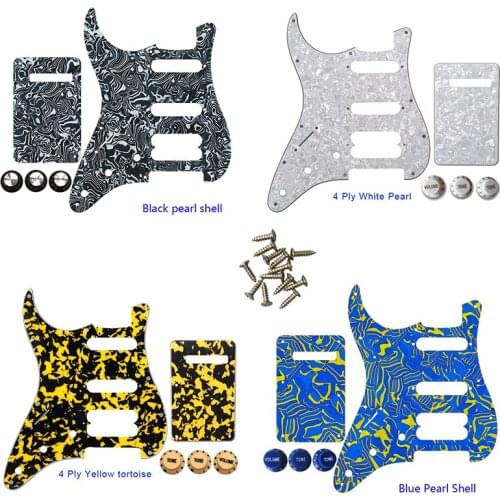 Guitar Parts - For FD US Left Handed 72'11 Screw Hole Standard Start Player Hss Guitar Pickguard Scratch Plate & Control Knob