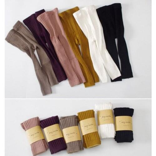 0-5T Girls Kid Leggings Cotton Infant Baby Toddler Newborn Boys Solid Casual Children Winter Warm Pantyhose