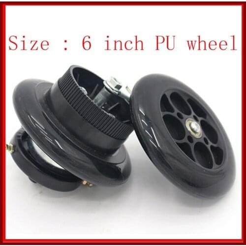 Skateboard Bicycle Children Front Rear 6 Inches PU Wheel 140mm Castor Wheel for Electric Scooter Easy Folding Scooter Electric