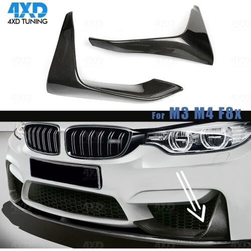 For BMW F80 M3 Dry Carbon Front Bumper Lip Splitter M4 F82 F83 M-Performance Style 2014-Up