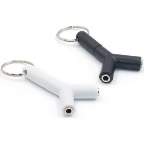 Double Use 3.5mm One Minute Two Headphones Y-type Audio Adapter Converter Splitter Connect Headphones Speakers For Cell Phone