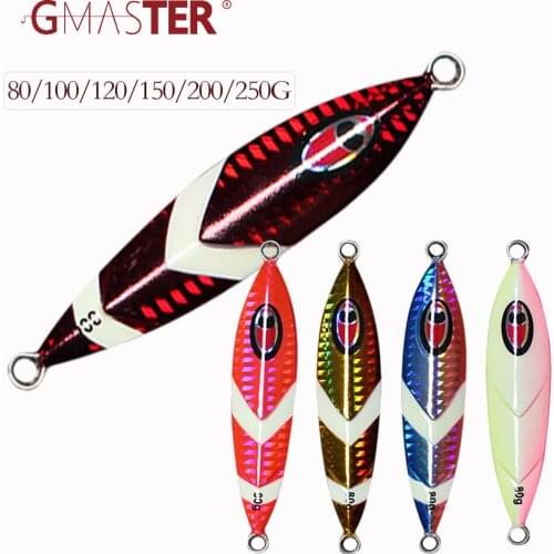 GMASTER Slow Jigging Lure 80g100g120g150g200g250gLead jig strong glow and Japan laser artificial Fishing Lure