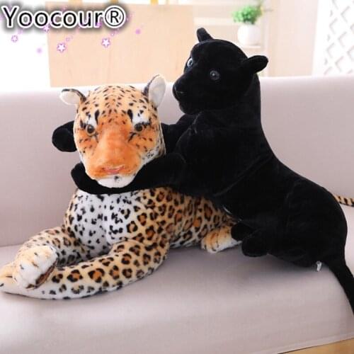30-90cm High Quality Simulation Leopard Panther Plush Toy Simulation Stuffed Animal Classic Toys For Children Gift Free Shipping