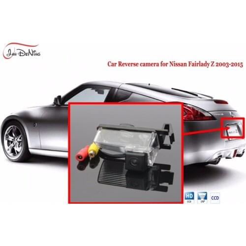 JanDeNing For Nissan Fairlady Z 2003-2015 Waterproof HD CCD Car Rear View Parking/Backup Reverse Camera/License Plate Light OEM