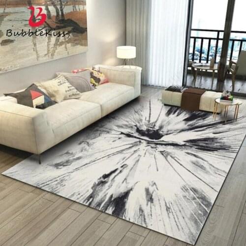 Bubble Kiss Splash Ink Carpets For Living Room Black And White Ink Painting Rug Home Creativity Customize Carpet Washable Rugs