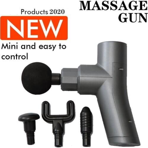 Mini Massage Gun Fascia Gun Neck Massager Pocket Electric Body Deep Tissue Massage for Relaxation Pain Relief with 4 Heads