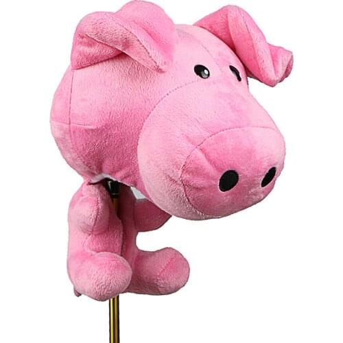 Mazel Animals Plush Golf Club Driver Head Covers Pink Pig