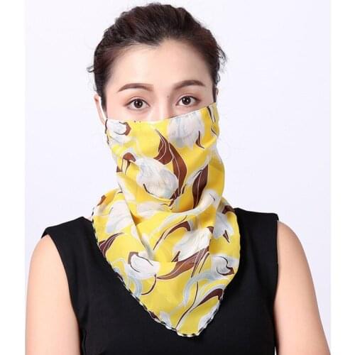 Hot Sale Spring Autumn Ladies Chiffon Square Scarf Sun-proof Elegant Scarf Wrap Women Scarf Bandana Mask Accessories