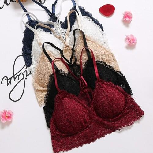 Coast Lace Fashion Backless Bra Sexy Lingerie Womens Bra No Rims Push Up Bra With Padding Gather Seamless Bra Clothing For Girl