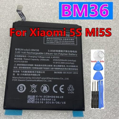 NEW Real Original BM36 3200mAh Battery For Xiaomi 5S Mi5S Batteries