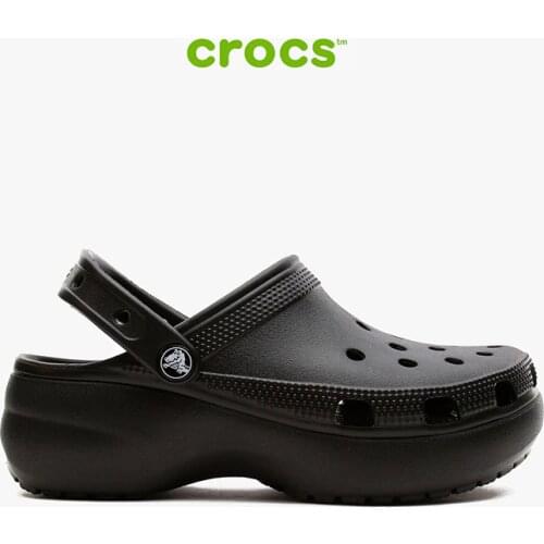 Original Crocs Classic Platform Women 'S Black Slippers 206750 - 001