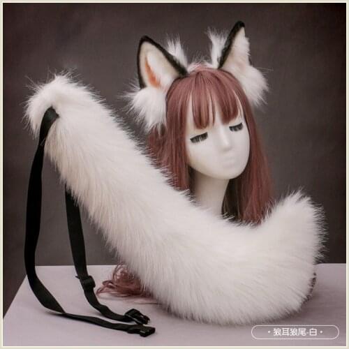 Lolita Original Handmade Artificial furry Animal Cat Ear Plush Animal Ear Fox Ear Clip KC Hairband Cosplay Hair Accessories