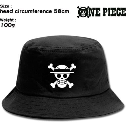 Anime One Piece Brook Canvas Bucket Hat Summer Fisherman Hats Hip Hop Cap Outdoor Caps Boonie Hat Unisex Travel Hat Sun Cap Hats
