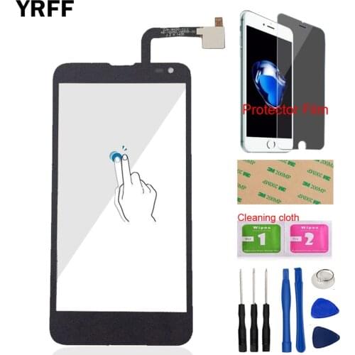5.0'' Mobile Front For Fly IQ4514 IQ 4514 Quad evo tech 4 Quad Touch Screen Digitizer Panel Sensor Glass Protector Film Adhesive
