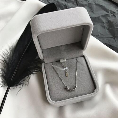 Transfer Beads Simple Elegant 925 Sterling Silver Clavicle Chain Temperament Personality Trendy Female Necklace SNE244