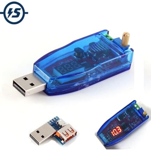DC-DC 5V to 3.3V 9V 12V 24V USB Step UP / Down Power Supply Module Adjustable Boost Buck Converter Out DC 1.0V-24V With Case