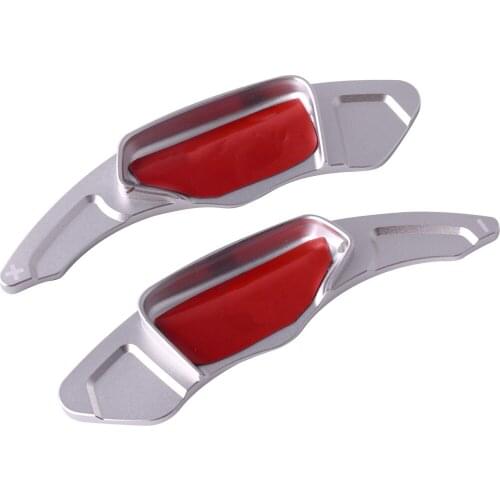 1Pair Silver Car Steering Wheel Shift Shifter Paddle Extension Aluminium Alloy 16.7 cm Fit For Kia Forte 2019 2020