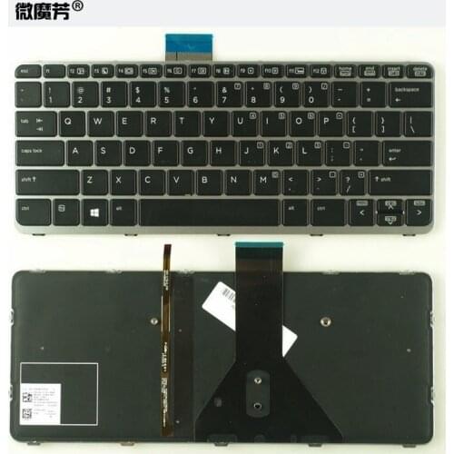US New Notebook Replacement keyboards for HP EliteBook FOLIO 1020 G1 1030 G1English backlit keyboard