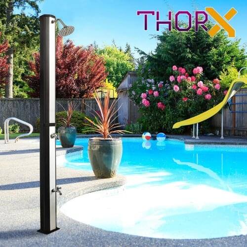 Solar shower ThorX TR35OX - silver garden shower 35 L no need electricity easy to install