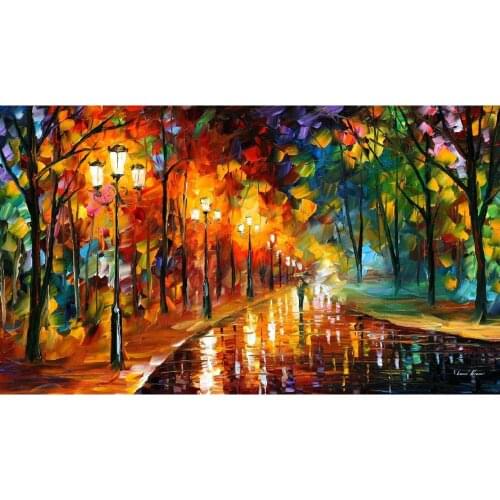 Contemporary art alley of the memories palette knife oil painting Landscape High quality 100% Hand painted Home decor