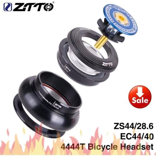 ZTTO Bicycle Headset 4444T MTB 44mm ZS44 EC44 CNC 1 1/8"-1 1/2" Straight Tube Frame to Tapered Tube Fork 1.5 Adapter Headset