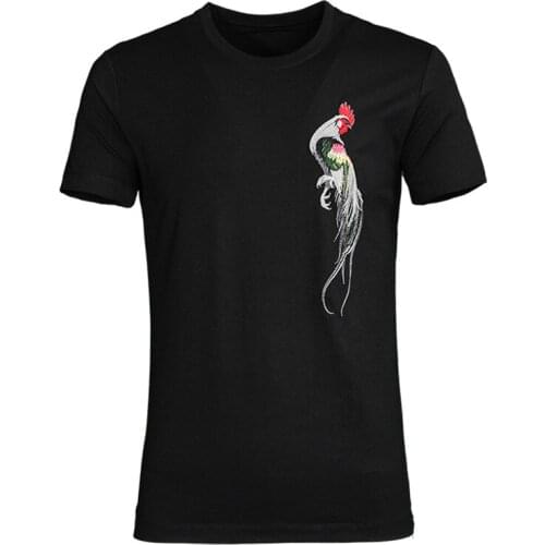 High Quality Mens Fashion T-shirts New Arrival Mens Red View Cock Embroidery Short Sleeve T-shirts M-l-xl-2xl-3xl