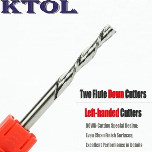 10Pcs 1/8''x12mm 2 Flute Spiral Flute Bits DOWN Cutter Mill,Wood CNC Cutting Tools End Mills Bits Set for CNC Engraving Machine