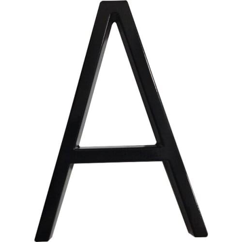 12cm Big 3D Modern House Number Door Home Address Numbers for House Number Digital Door Outdoor Sign Plates 5 Inch. #0-9 Black