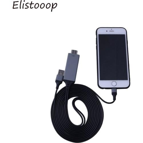 2M Male HDMI-Compatible Cable HD 1080P HDMI-compatible Converter Adapter Cable USB Cable for HDTV TV Digital AV for iPhone