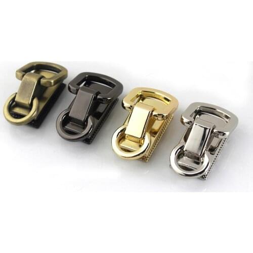 2pcs Leather Craft Bag Strap Metal Gusset Hanger Clamps Bag Side Edge Anchor Link Hardware with Double Rings