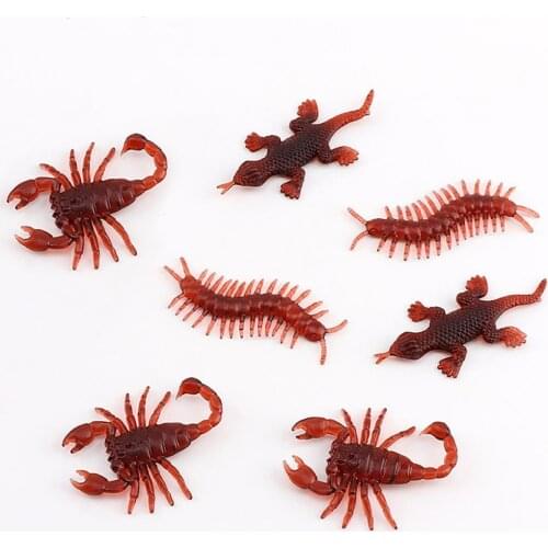 20Pcs Stress-relieving Centipede Toy Vivid Fearful Centipede Scorpion Gecko Toy for Entertainment Prank Funny Trick Joke