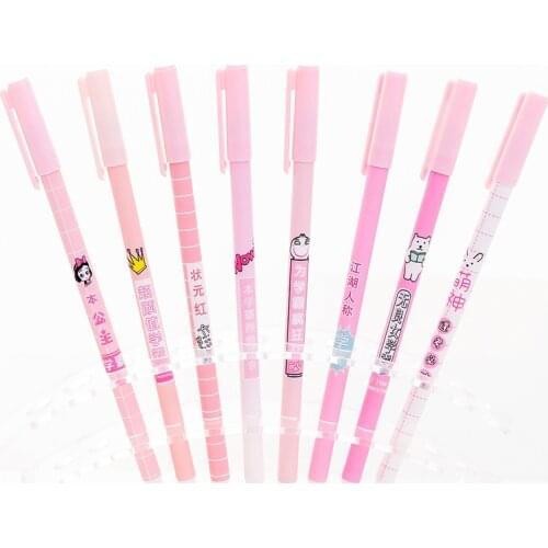 4 pcs/lot Kawaii Cute pink princess Gel Pen black Ink Pen Promotional Gift Stationery School & Office Supply
