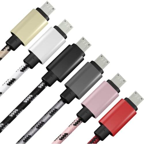 6FT micro usb cable usb fast charge nylon cord microusb Data Sync Cabel for Samsung xiaomi Huawei HTC Tablet smartphone android