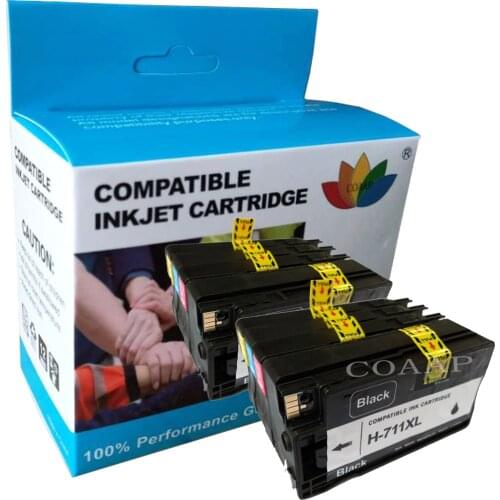 8pcs Replacements CZ133A CZ130A CZ131A CZ132A Ink Cartridge For Compatible HP711 XL Designjet T 120 / 520 Printer ink