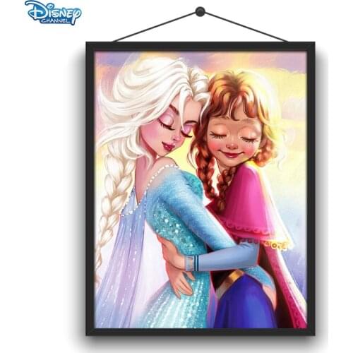 Disney 5D DIY Diamond Painting Princess Plastic Face Illustration Round Diamond Embroidery Set Exquisite Crafts Home Decoration
