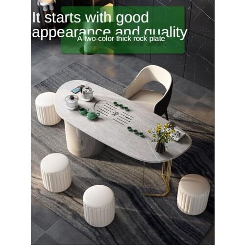 Kung Fu Tea Table Home Small Tea Table Luxury Office Rock Plate Balcony Tea Table and Chair Combination Tea Set