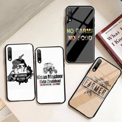 No Farmers No Food Phone Case For Huawei P9 10 20pro 30lite Mate 9 10lite 20pro Honor 7A 8X 9 Nova3i 5ipro Tempered Glass
