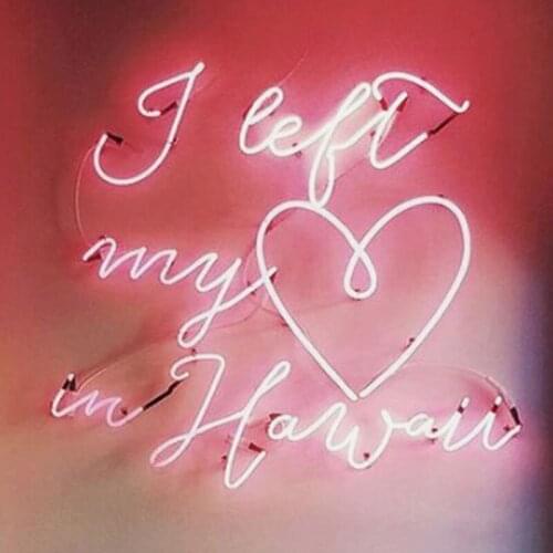 Decorative Light I Left My Heart Neon Light Home Beer Art Accessory Hotel Room light Enseigne Lumineuse Handmade Real Glass Tube