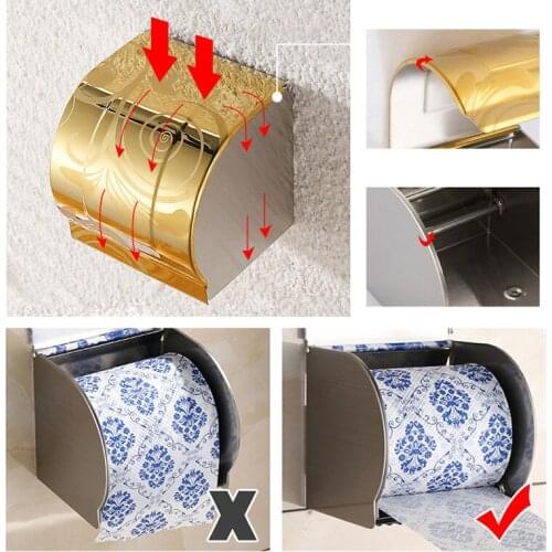 Bathroom Stainless Steel Waterproof Wc For Tissue Paper Holder Papers Towels Porta Papel Toilet Paper Box Toilet Paper Holder