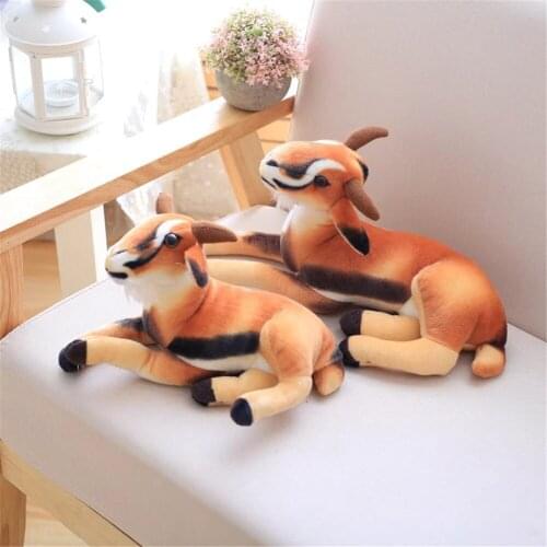 Fancytrader Simulation Animal Lovely Goat Plush Toy Realistic Sheep Home Decoration Prop Toy Christmas Gift 2 Models