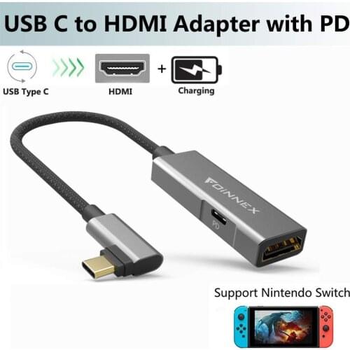 FOINNEX USB C HDMI Charging Adapter Compatible with Nintendo Switch HDMI Dock for Samsung Dex S10/S9/S8 Plus