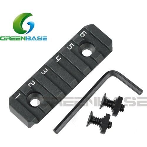 Greenbase Tactical MLOK Rail Section AR15 M4 M16 Handguard Rifle Scope 6 Slots M-lok Picatinny 20mm Rail Adapter