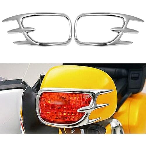 Motorcycle Chrome Turn Signal Light Decoration Trims For Honda Goldwing GL1800 2001-2011