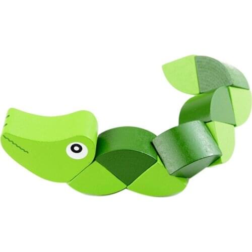 Bright Color Single-Tailed Crocodile Twisting Game Babies Hand-Eye Coordination Toy Gift Baby Educational Toys Birthday Gift