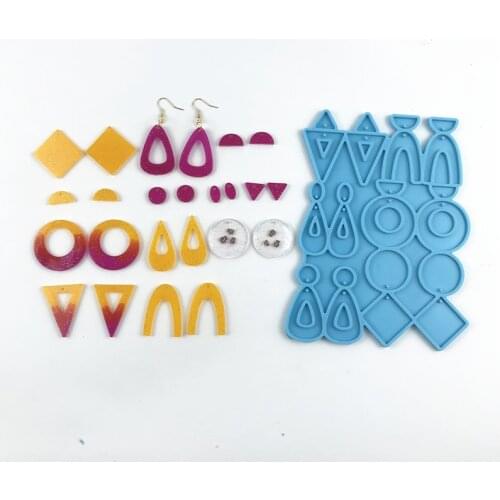 Earrings Mold Epoxy Resin Mold Keychain Pendant Silicone Mold Earrings DIY Crafts Jewelry Jewelry Making Ear Studs Casting Mould
