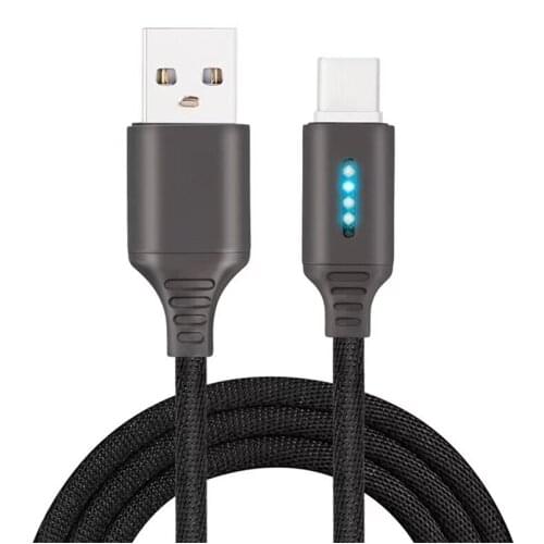 Auto Cut-off Fast Charging Cable Mobile Phone Intelligent Power Off Data Chargering Cable for Android Phone Micro USB Type-C