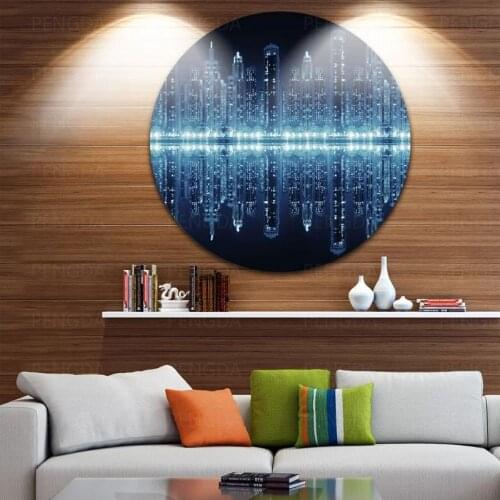 Canvas Painting Wall Artwork Seamless City HD Printing Poster Home Decorative Modern Round Living Room Modular Pictures No Frame