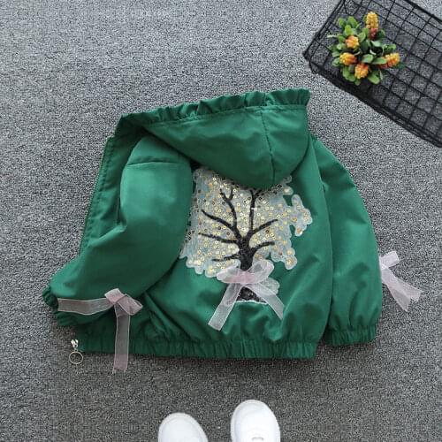 2021 New Children Spring Autumn hooded Coats baby girls Cartoon Printing Jackets Girls Cartoon Cardigan Top 2-14 Years