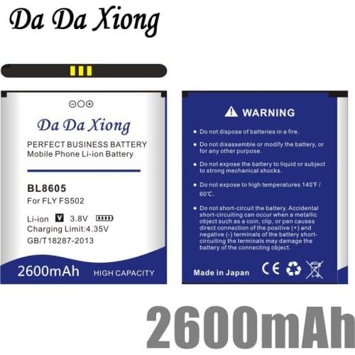Da Da Xiong 2600mAh BL8605 Li-ion Phone Battery for Fly FS502 8605 Phone